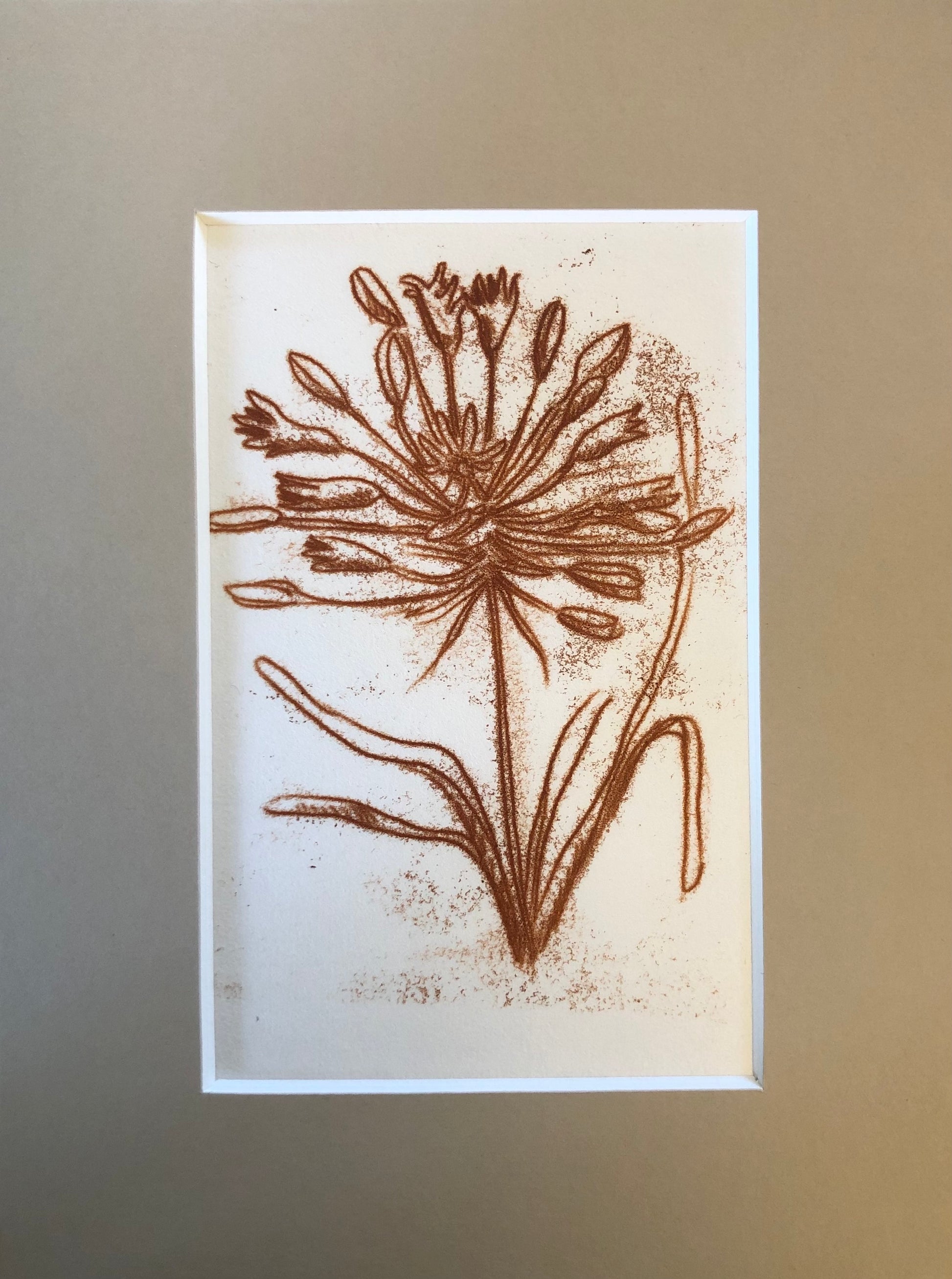 Loving Hues, Brown Floral Mono-print